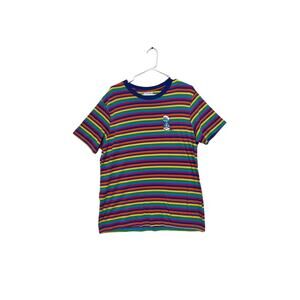NWT The Smurfs Multi-Striped Rainbow Shirts Men's Large